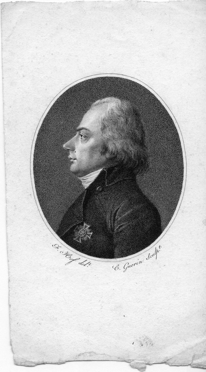 vésett portré alkotó: Gabriel Christophe Guerin