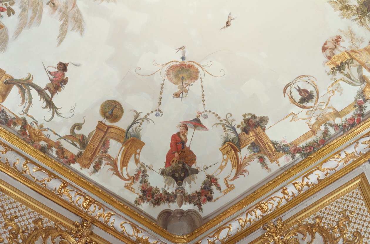 The Grande Singerie, részlet, 1735 körül (falfestmény) alkotó: Christophe Huet