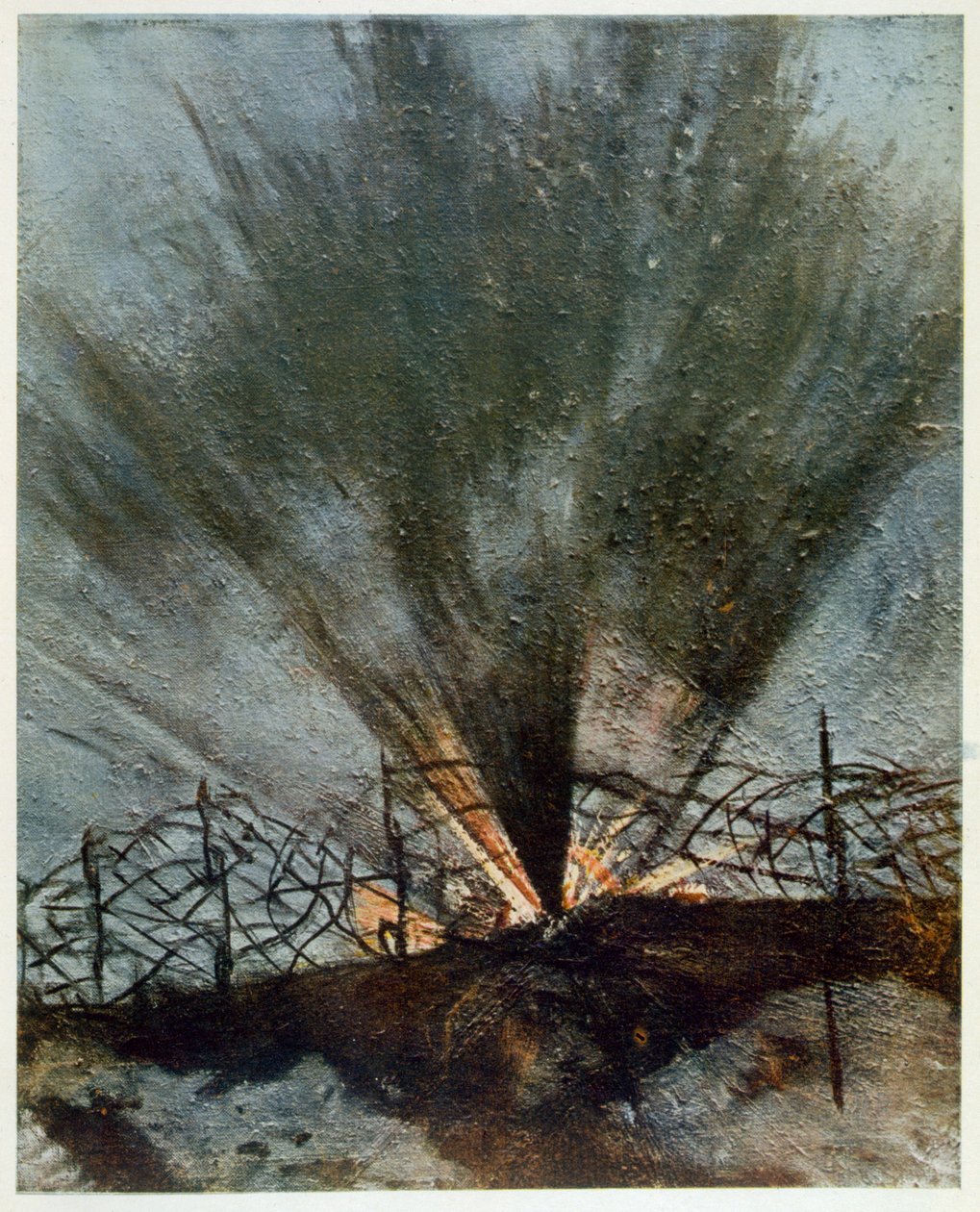 Bursting Shell, a British Artists at the Front-tól, A nyugati front folytatása, 1918 alkotó: Christopher Richard Wynne Nevinson