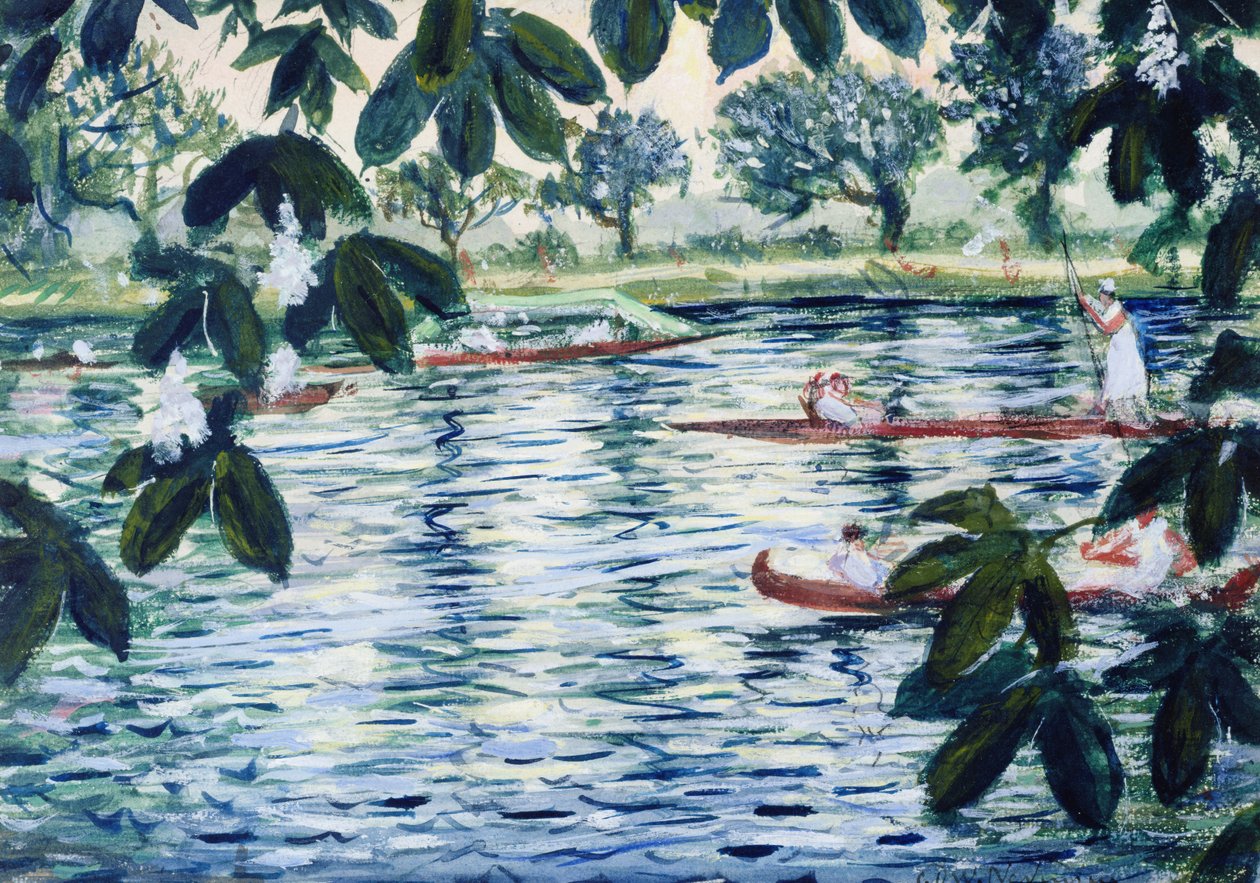 A Temzén, 1933 alkotó: Christopher Richard Wynne Nevinson