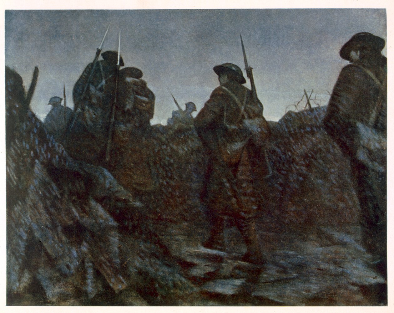 Domborművek hajnalban, a brit művészektől a fronton, A nyugati front folytatása, 1918 alkotó: Christopher Richard Wynne Nevinson