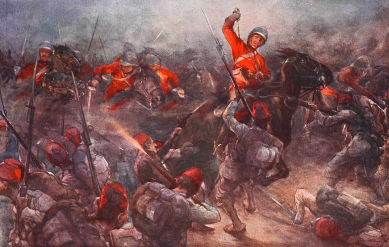 Drury Lowe lovasságának rohama Kassassinban, augusztus 28 alkotó: Christopher (after) Clark