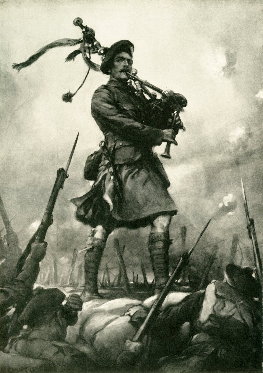 Hogyan nyerte el Piper Laidlaw Viktória-keresztet 1915. szeptember 25-én, 1920-ban. alkotó: Christopher Clark