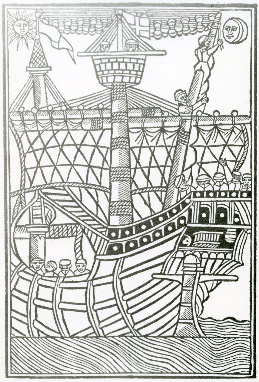 Karavel az Indiák általános történetéből, 1547 alkotó: Christopher Columbus