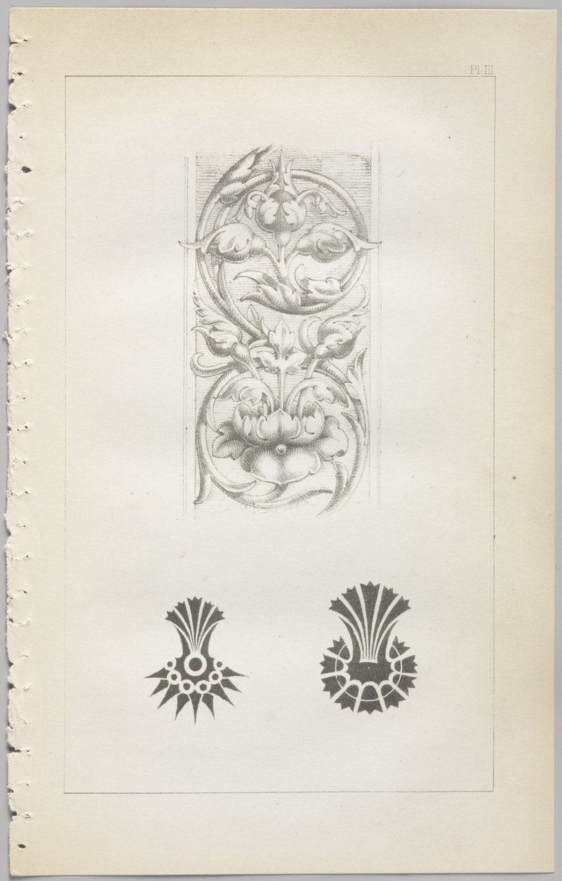 A dekoratív tervezés művészete: egy függelék, amely megadja a nap óráit, amikor a virágok nyílnak, kiadó: Day & Son, London, 1862 alkotó: Christopher Dresser
