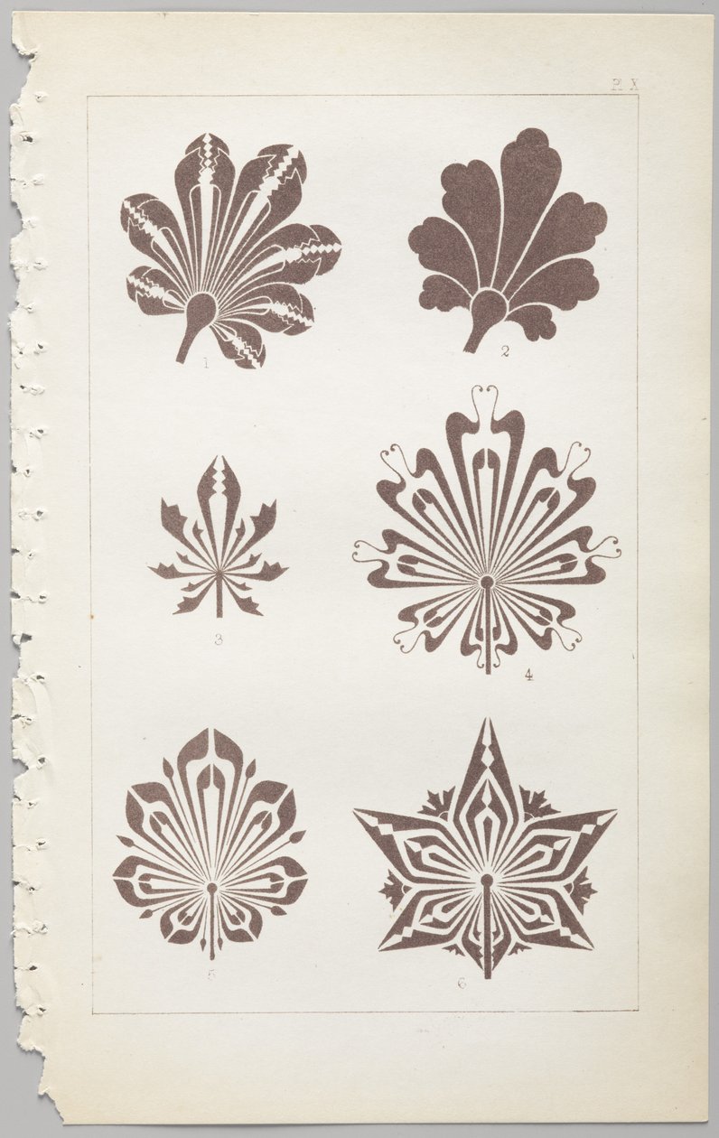 A dekoratív tervezés művészete: egy függelék, amely megadja a nap óráit, amikor a virágok nyílnak, kiadó: Day & Son, London, 1862 alkotó: Christopher Dresser