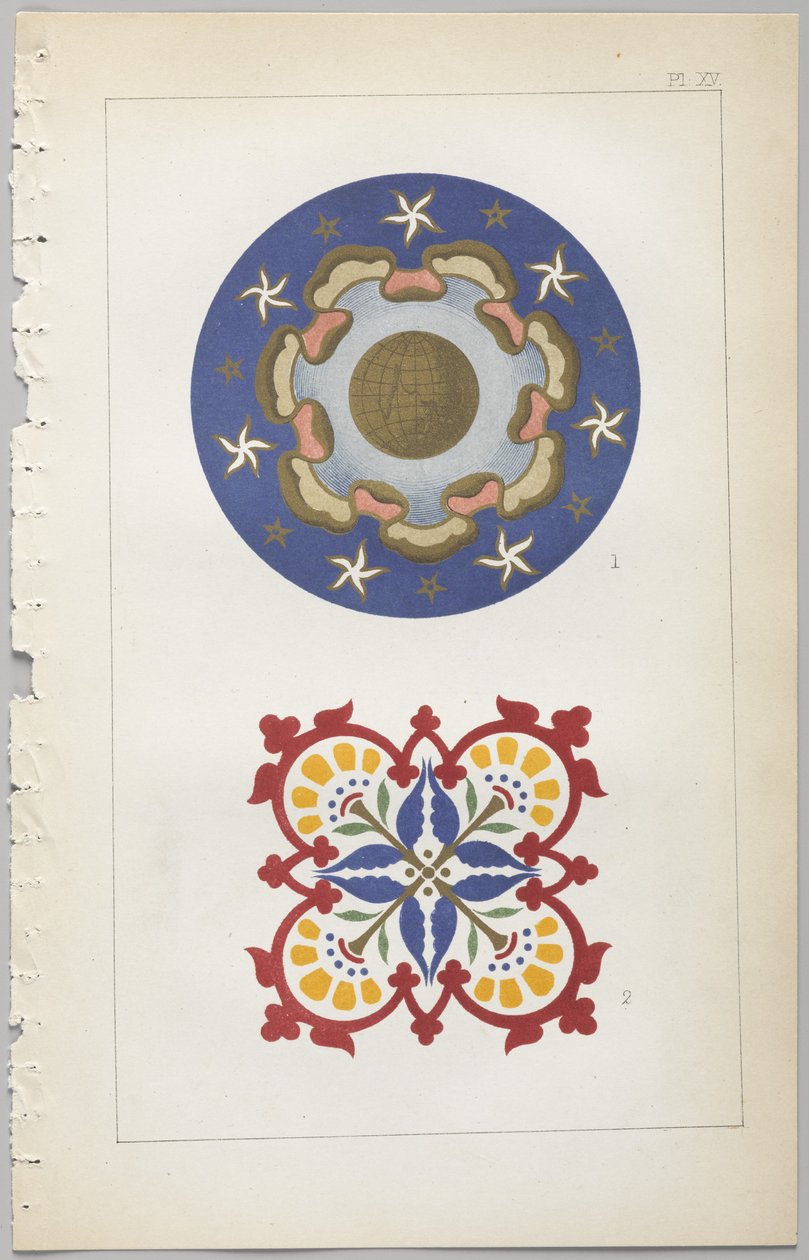 A dekoratív tervezés művészete: egy függelék, amely megadja a nap óráit, amikor a virágok nyílnak, kiadó: Day & Son, London, 1862 alkotó: Christopher Dresser