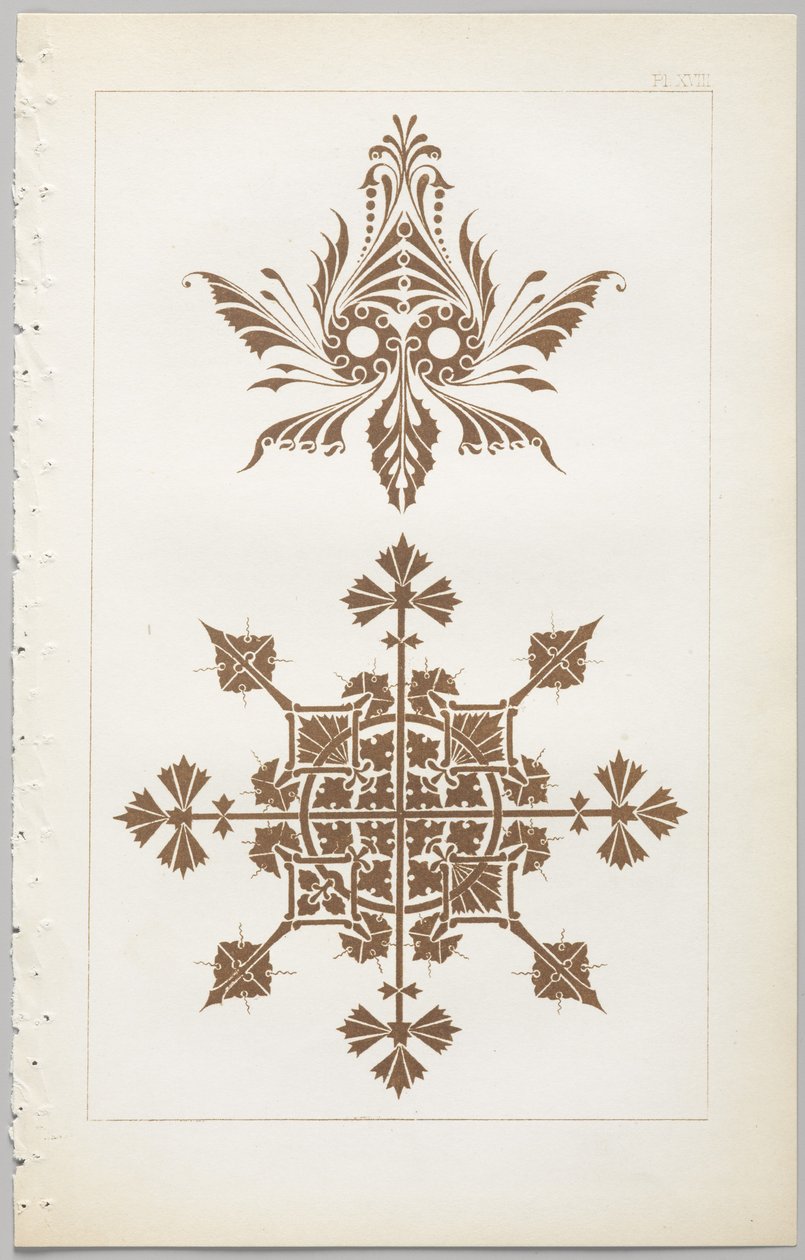 A dekoratív tervezés művészete: egy függelék, amely megadja a nap óráit, amikor a virágok nyílnak, kiadó: Day & Son, London, 1862 alkotó: Christopher Dresser