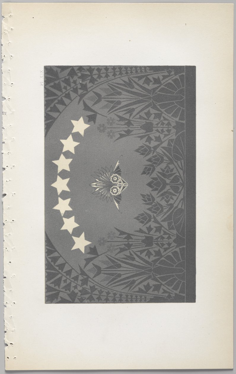 A dekoratív tervezés művészete: egy függelék, amely megadja a nap óráit, amikor a virágok nyílnak, kiadó: Day & Son, London, 1862 alkotó: Christopher Dresser