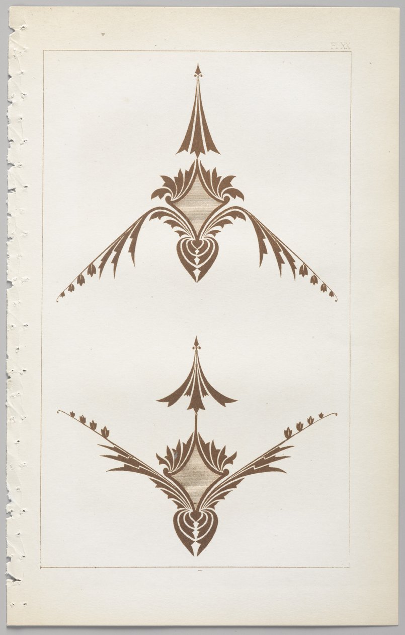 A dekoratív tervezés művészete: egy függelék, amely megadja a nap óráit, amikor a virágok nyílnak, kiadó: Day & Son, London, 1862 alkotó: Christopher Dresser