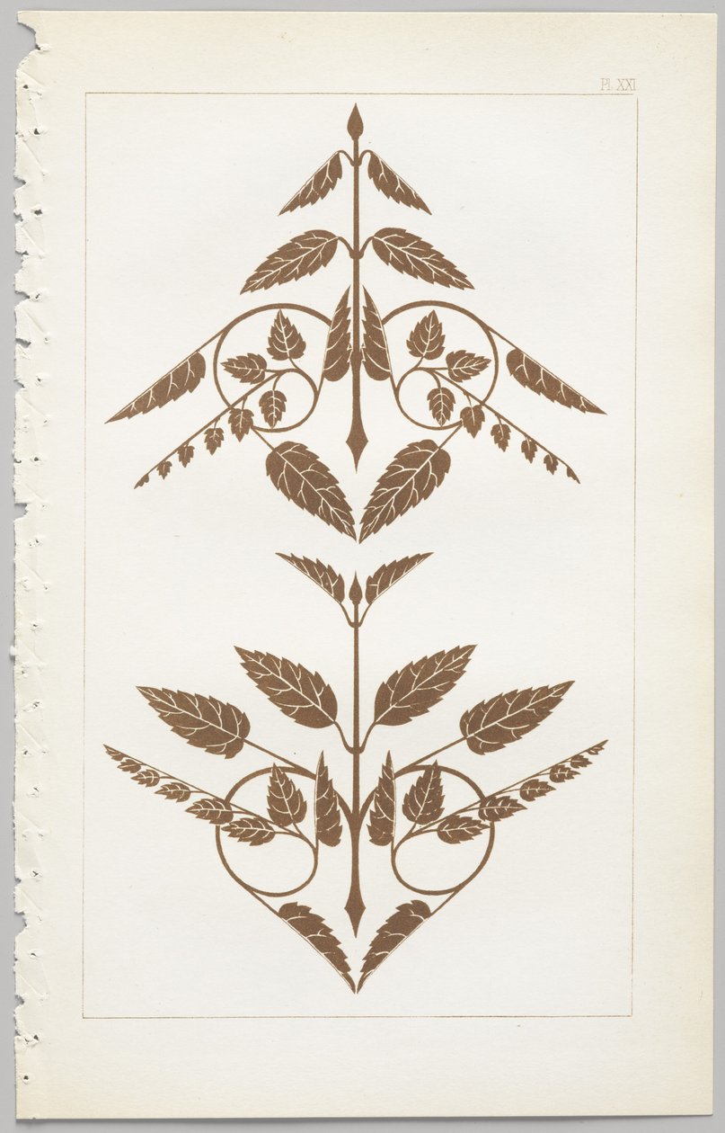 A dekoratív tervezés művészete: egy függelék, amely megadja a nap óráit, amikor a virágok nyílnak, kiadó: Day & Son, London, 1862 alkotó: Christopher Dresser