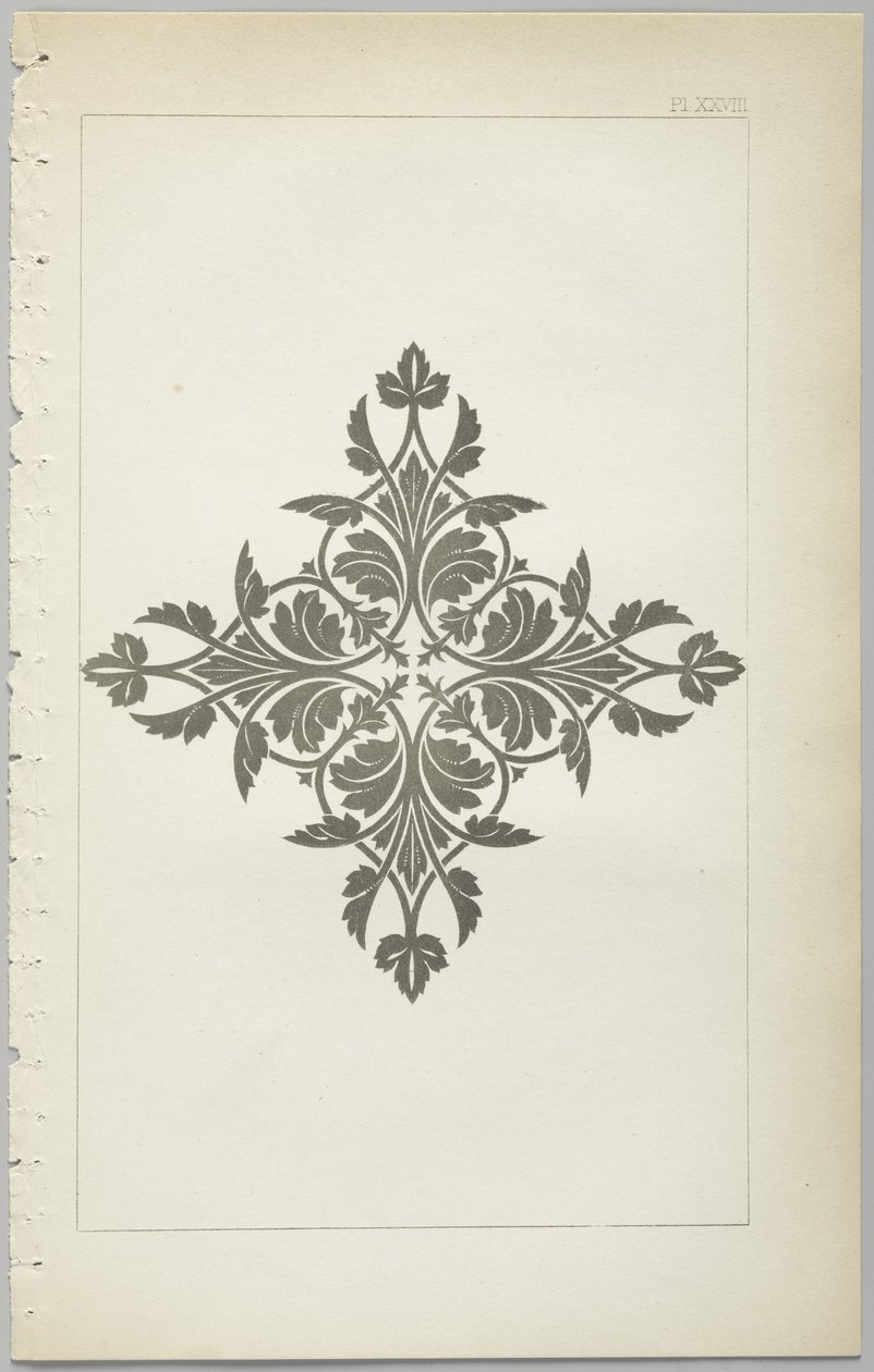 A dekoratív tervezés művészete: egy függelék, amely megadja a nap óráit, amikor a virágok nyílnak, kiadó: Day & Son, London, 1862 alkotó: Christopher Dresser