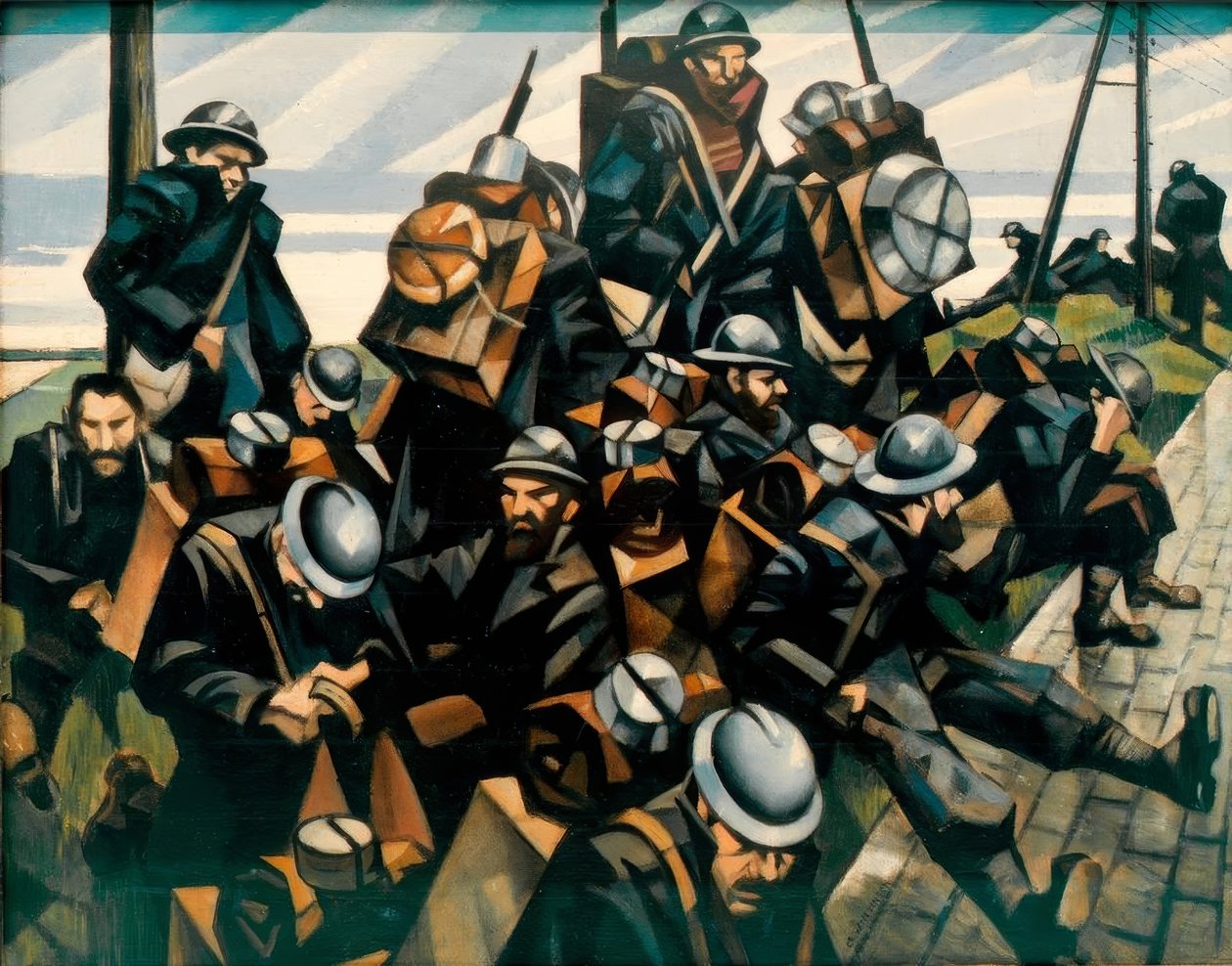 Pihenő csapatok alkotó: Christopher Richard Wynne Nevinson