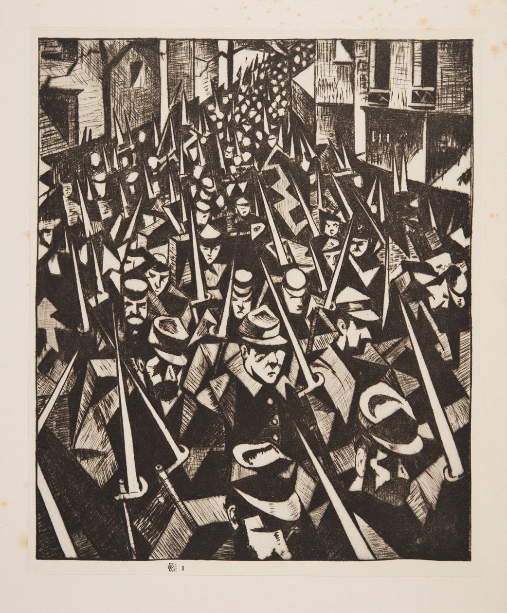 Egy hajnal, 1914, kocsma. 1915. alkotó: Christopher Richard Wynne Nevinson