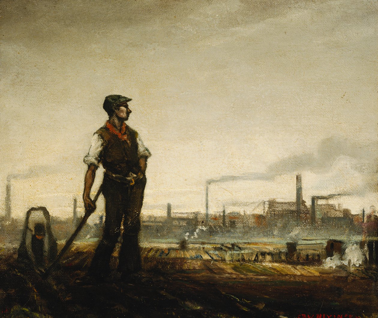 Kiosztások, East Ham, alkotó: Christopher Richard Wynne Nevinson