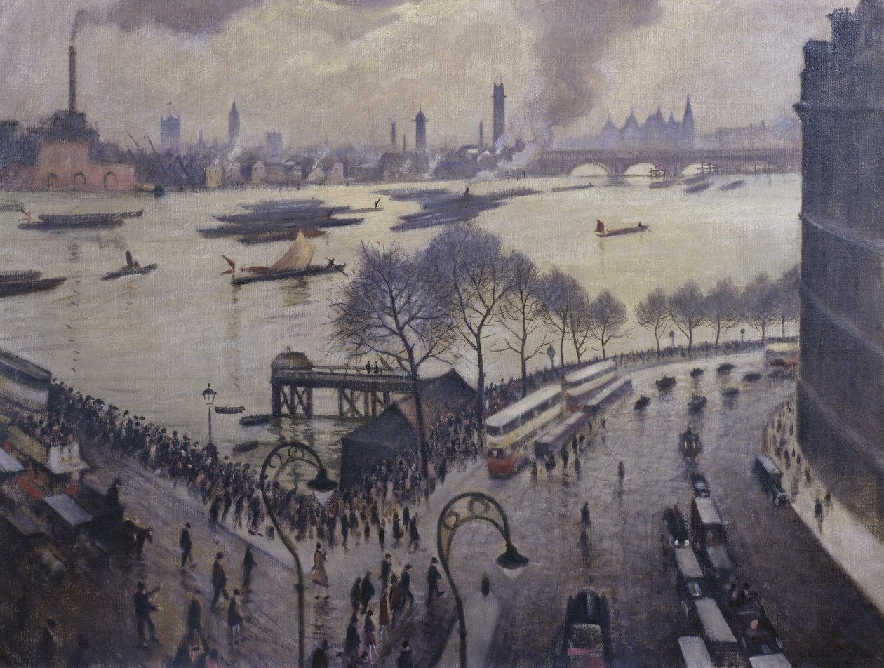 Blackfriars Bridge, London, 1927 körül alkotó: Christopher Richard Wynne Nevinson