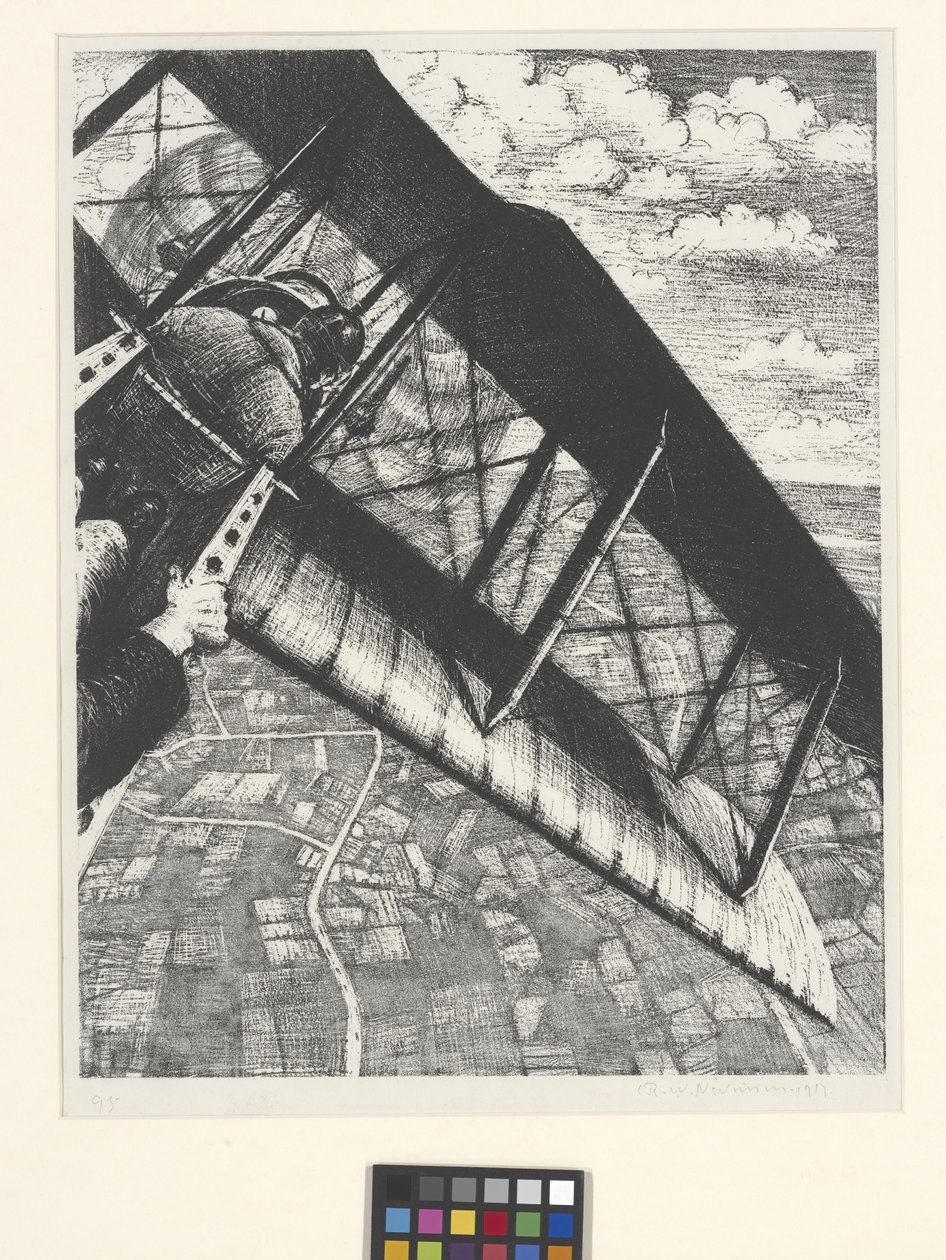 Repülőgép építés: 4000 láb magasságban (litográfia) alkotó: Christopher Richard Wynne Nevinson