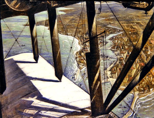 Egy párizsi repülőgépről (olaj, vászon) alkotó: Christopher Richard Wynne Nevinson