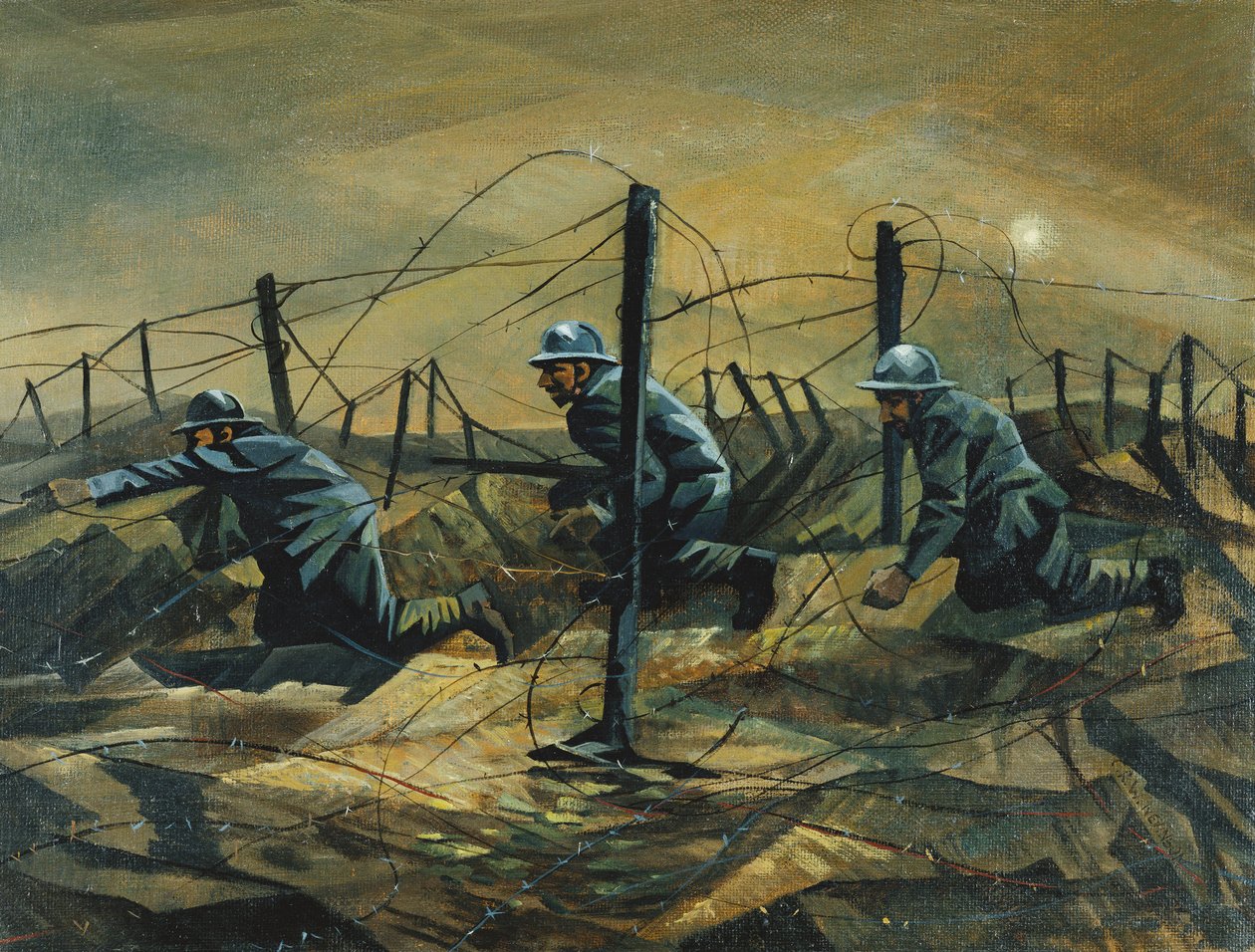 Az árkokban, 1917 alkotó: Christopher Richard Wynne Nevinson