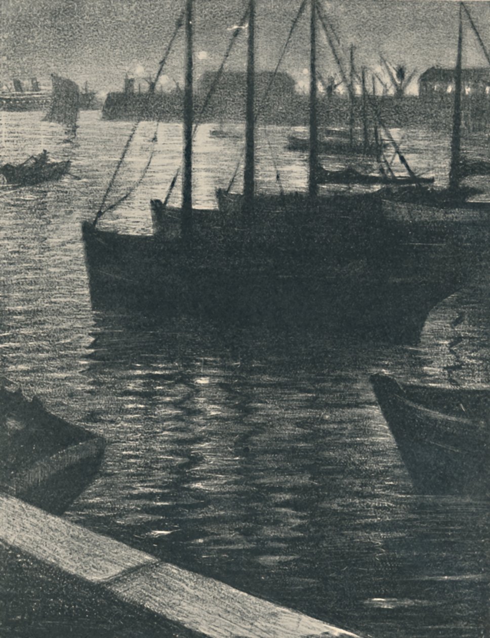 A kikötő, 1919 alkotó: Christopher Richard Wynne Nevinson