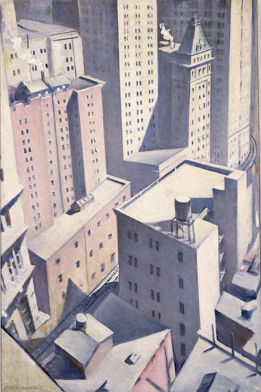 Lenézve a belvárosra, 1920 (rézkarc és szárazhús) alkotó: Christopher Richard Wynne Nevinson