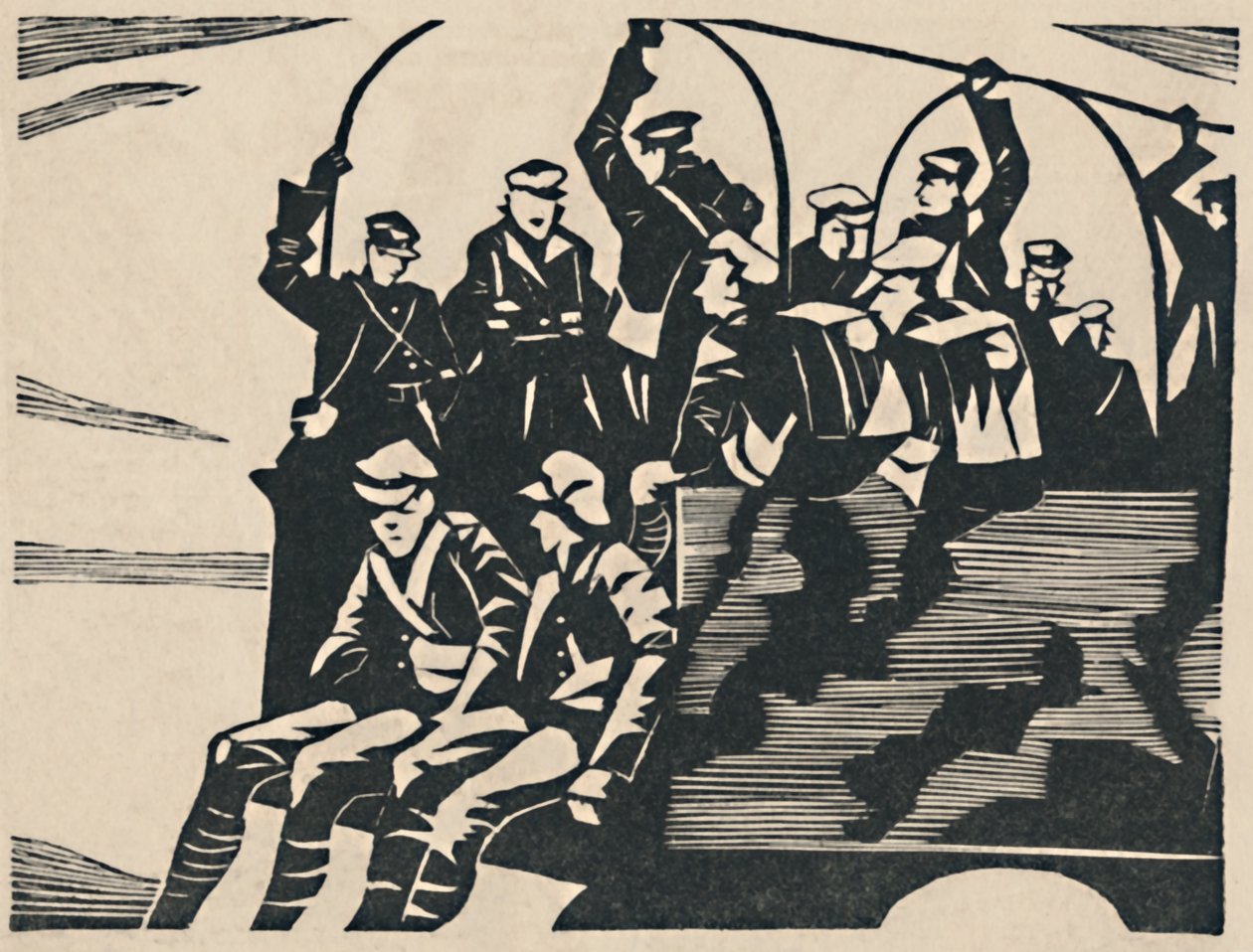 Teherautó-jumperek, 1919 alkotó: Christopher Richard Wynne Nevinson