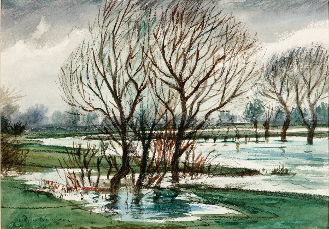 Willows, 1927 körül (akvarell és kréta) alkotó: Christopher Richard Wynne Nevinson