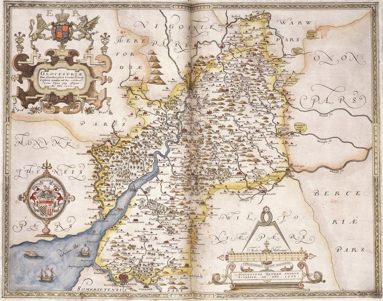 Gloucester (shire), 1579 alkotó: Christopher Saxton