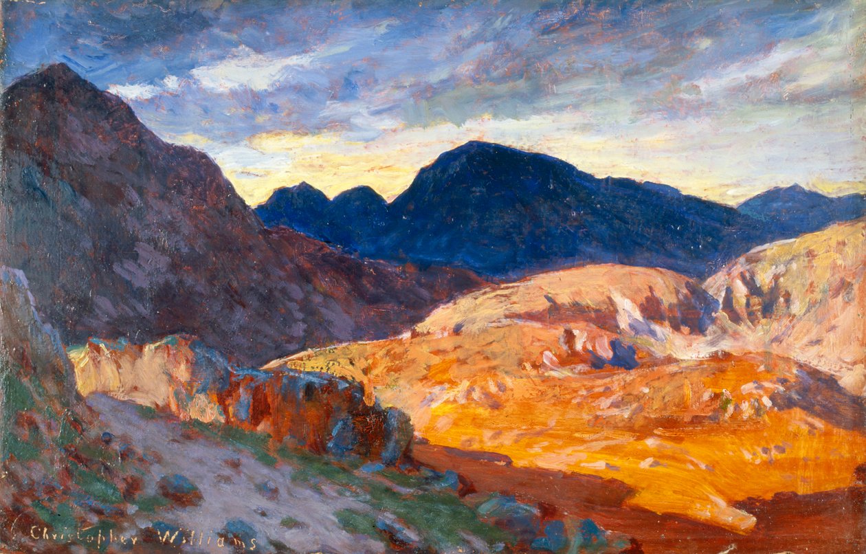 „Naplemente a walesi dombokon”, 1893-1934 alkotó: Christopher Williams