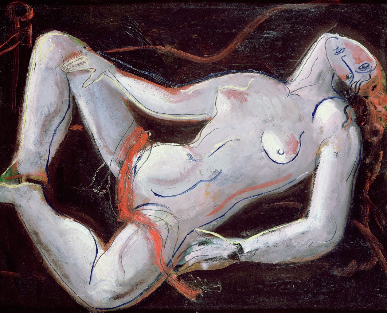 Fekvő akt (olaj, panel) alkotó: Christopher Wood