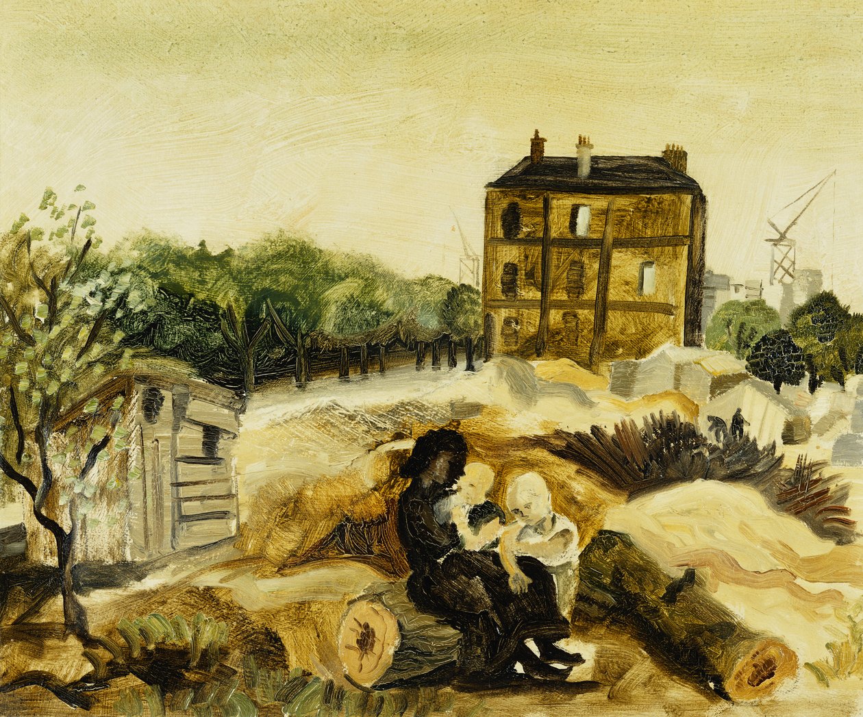 The Little Brown House, Passy, 1928 körül (olaj, vászon-tábla) alkotó: Christopher Wood