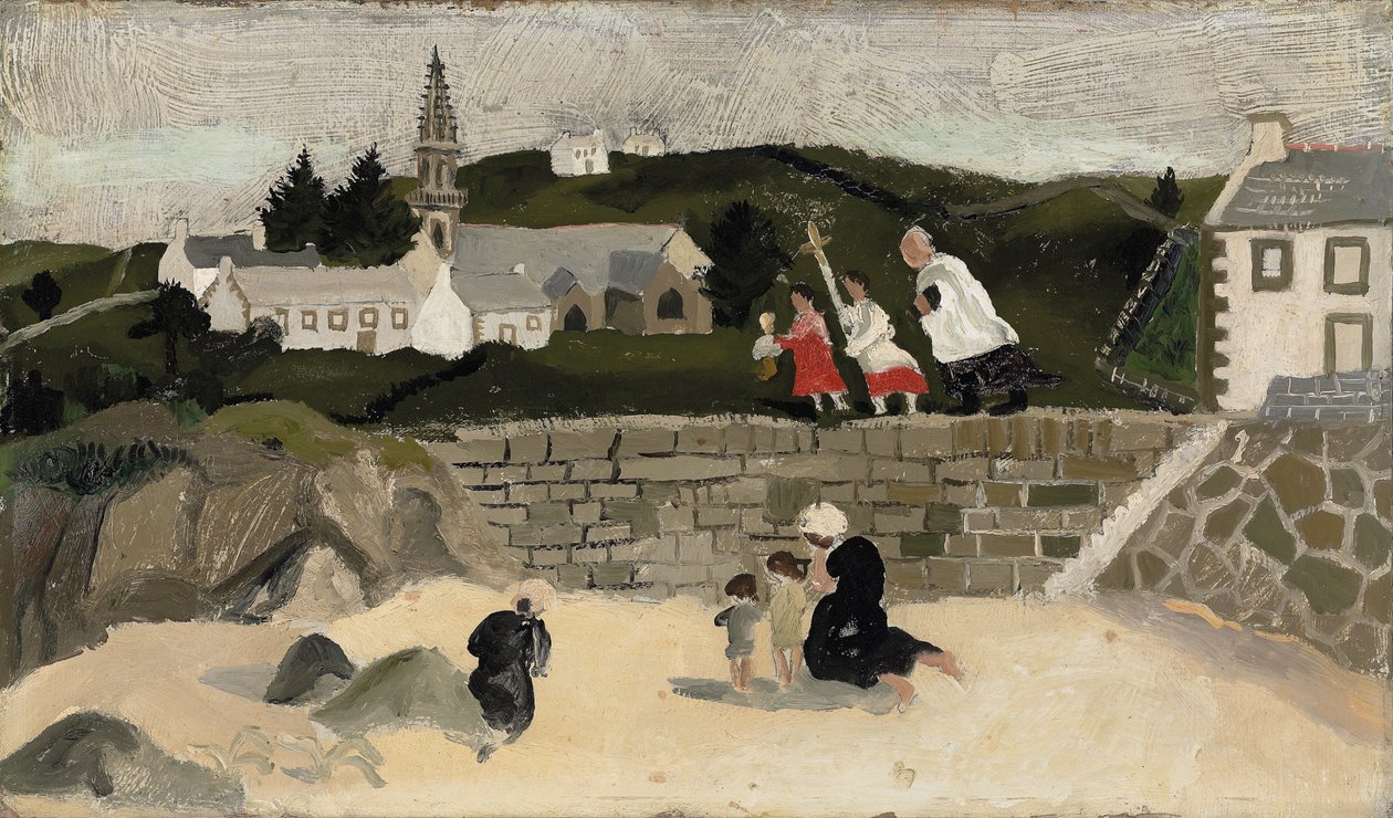 The Sacrament, Ploaré, Bretagne (olaj a fedélzeten) alkotó: Christopher Wood