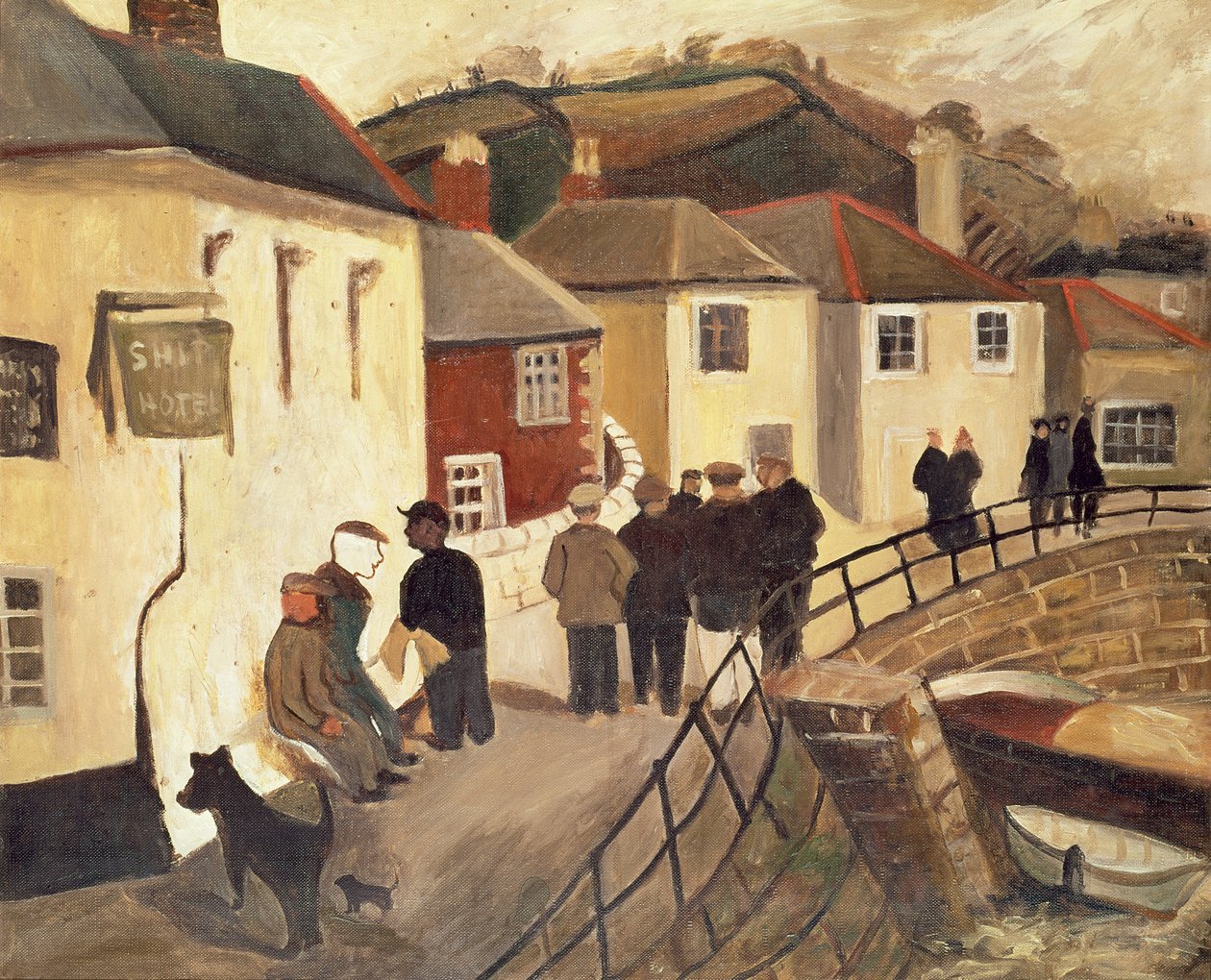 The Ship Hotel, Mousehole, Cornwall, 19289 alkotó: Christopher Wood