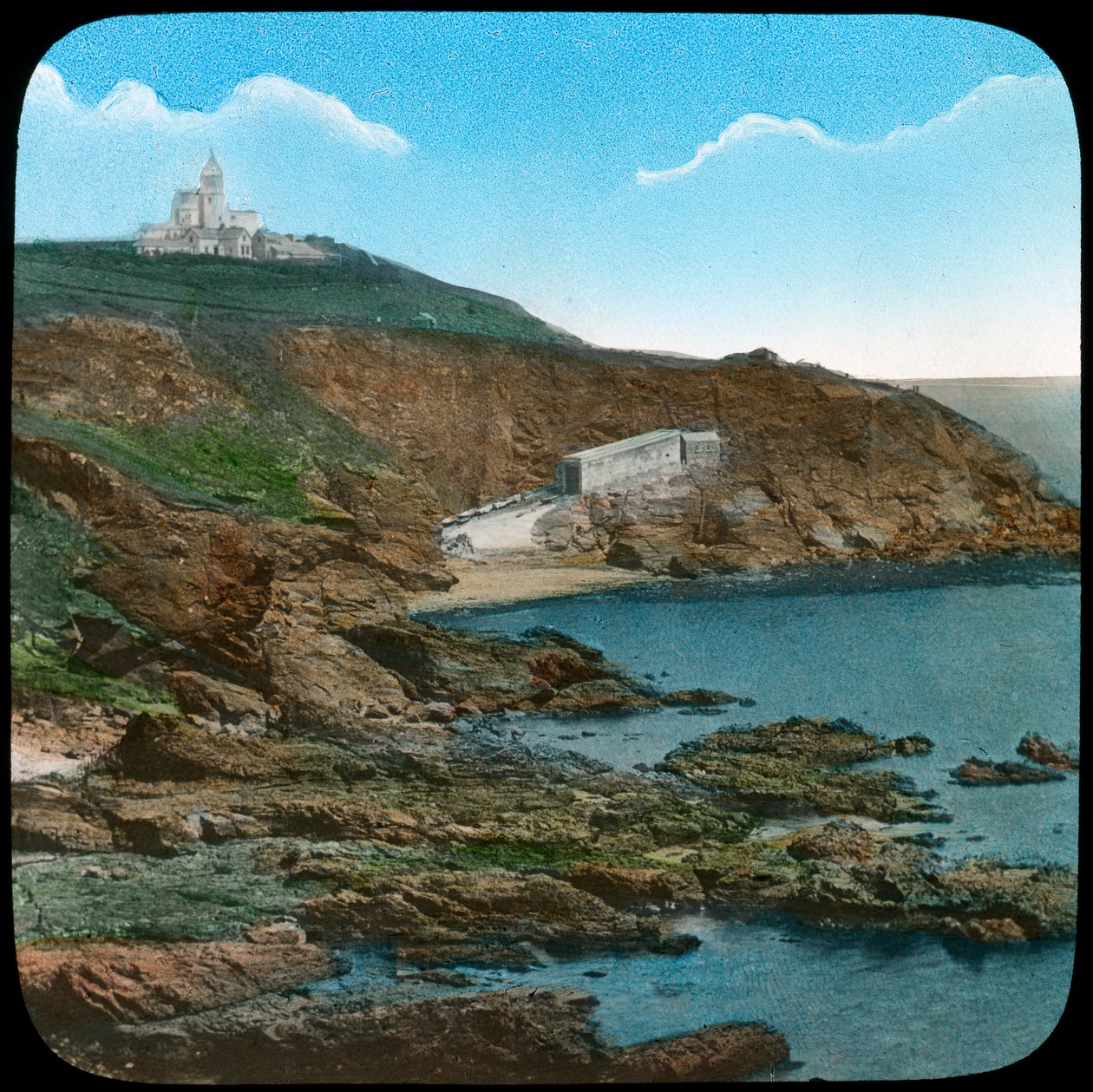 A Lizard Lighthouse, Cornwall, 19. század vége vagy 20. század eleje alkotó: Church Army Lantern Department