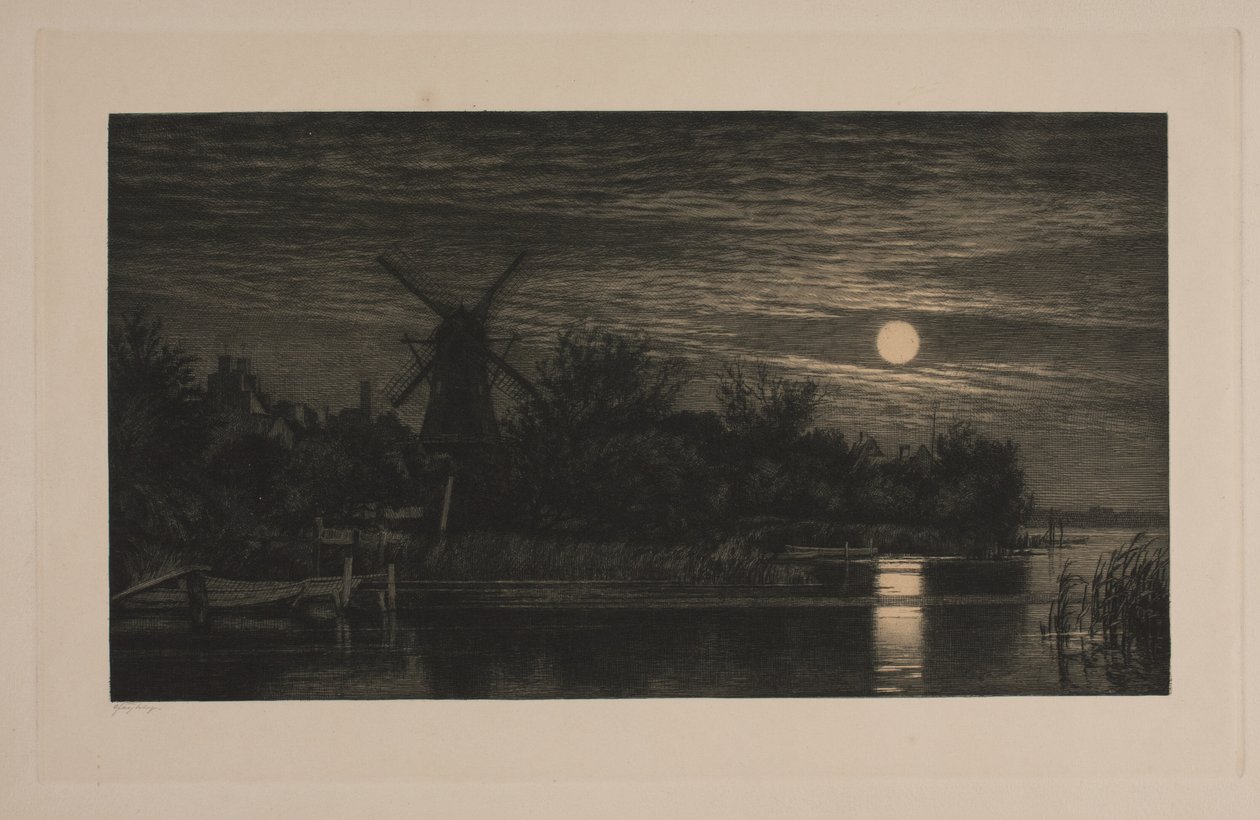A holdfényes este Tubækben alkotó: Cilius Johannes Konrad Andersen