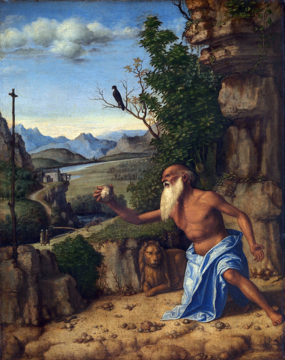 Szent Jeromos a sivatagban (Cima da Conegliano London) alkotó: Cima da Conegliano