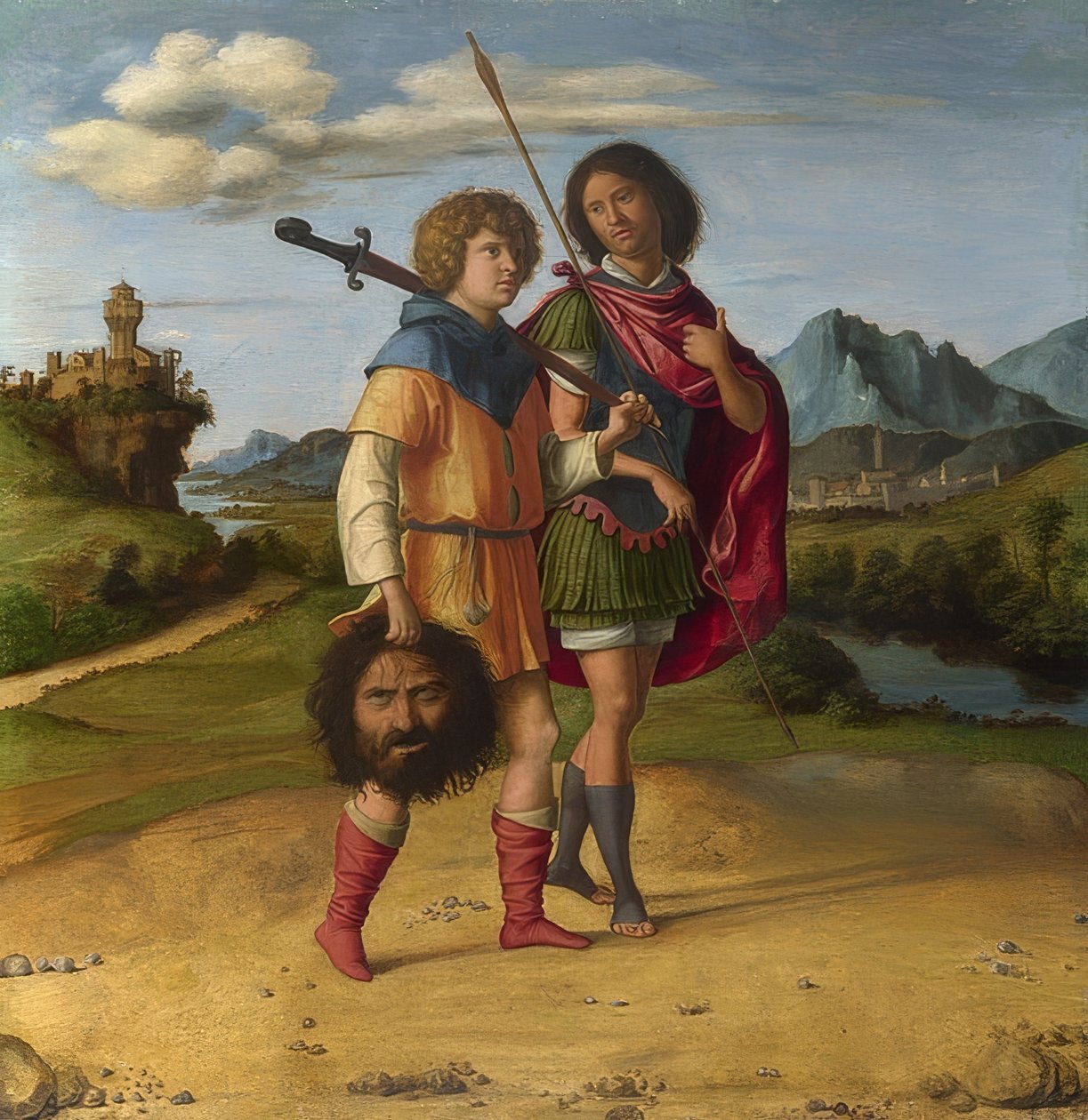 Dávid és Jonatán (?). 1505-10 körül alkotó: Cima da Conegliano