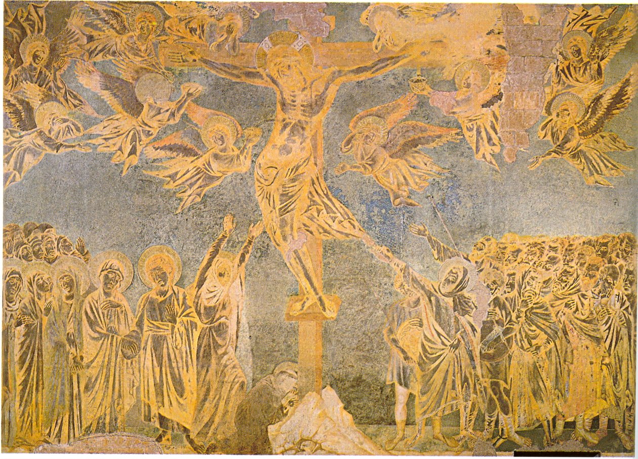 bal oldali kereszthajó keresztrefeszítés alkotó: Cimabue