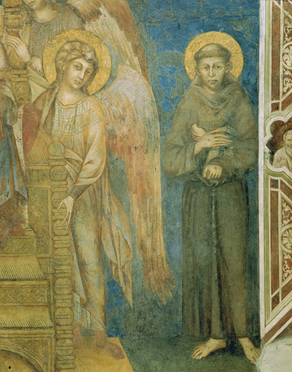 Szent Ferenc egy angyallal freskó részlete 440729 alkotó: Giovanni Cimabue