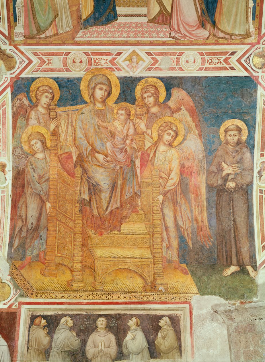 Szűz és gyermek, angyalok és Assisi Szent Ferenc (lásd még: 741489) alkotó: Giovanni Cimabue