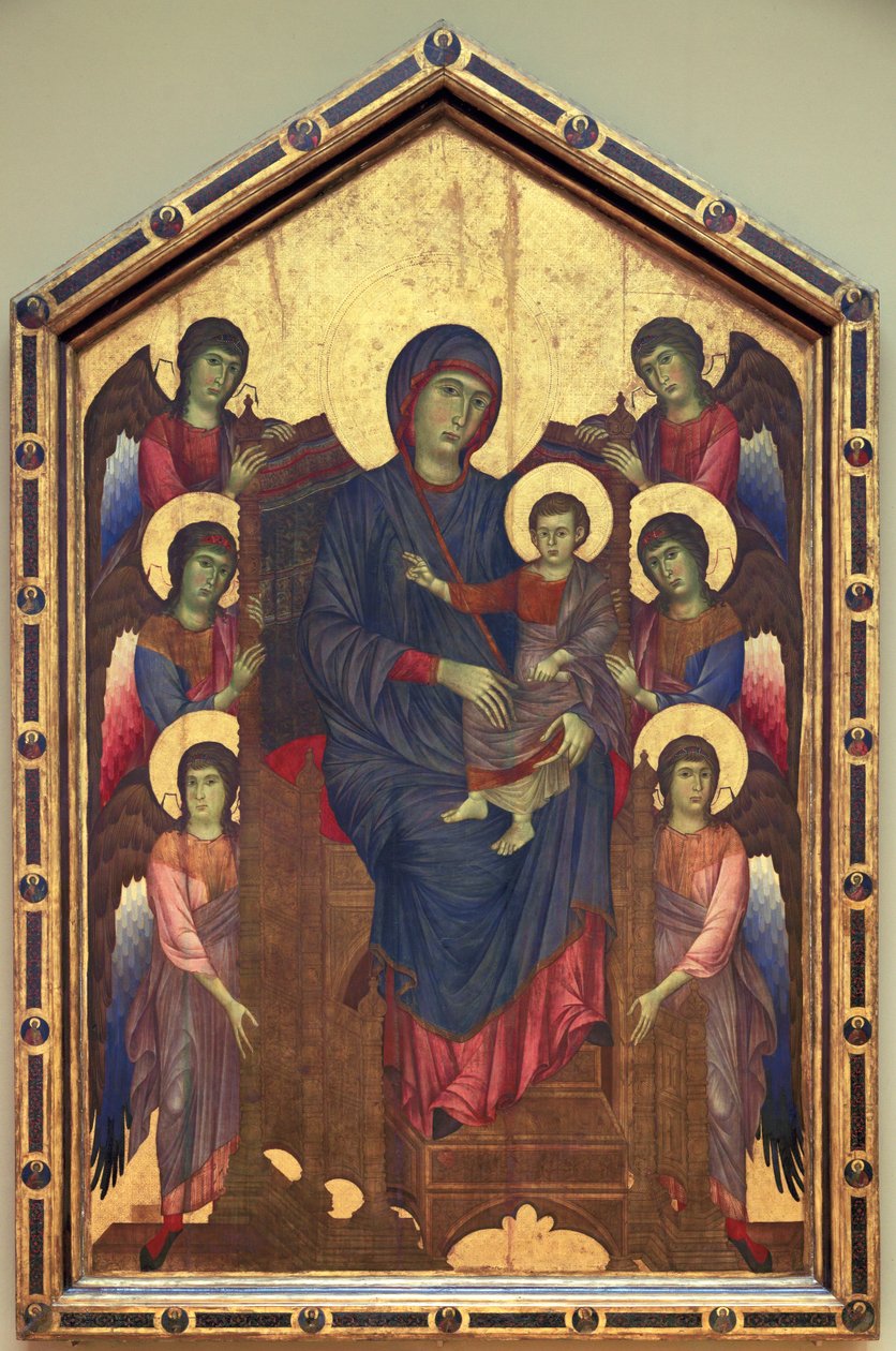 A Szűzanya és a Gyermek fenségesen, hat ... alkotó: Cimabue (c.1240 c.1301)