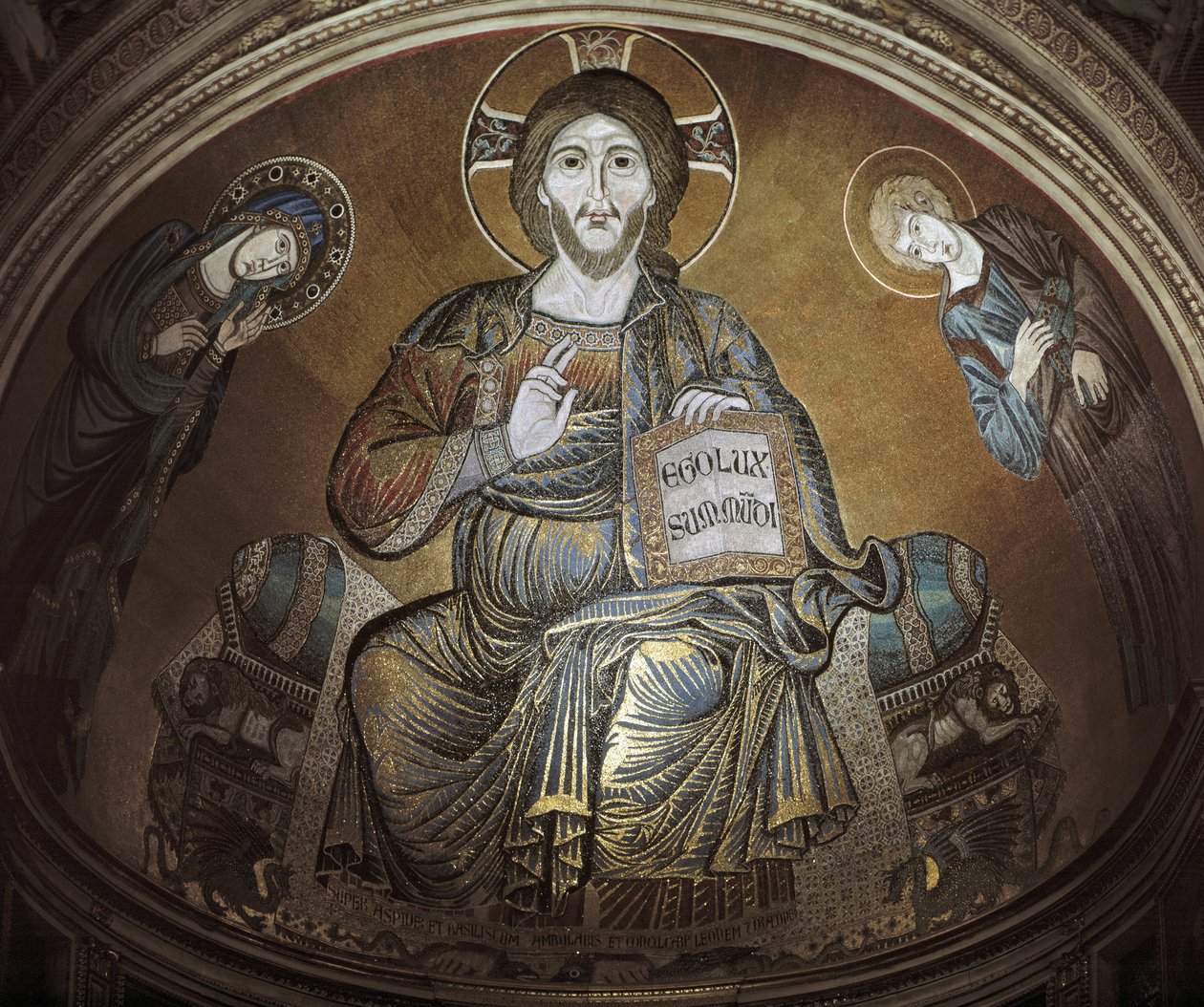 Krisztus a felségben. Mozaik alkotó: Cimabue