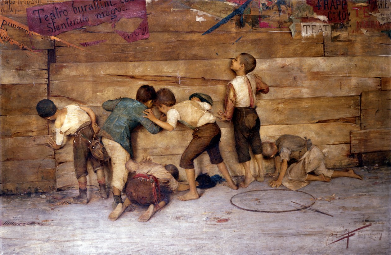 Quattrini nélkül, Bábszínház, Firenze, 1887 alkotó: Cipriano Cei