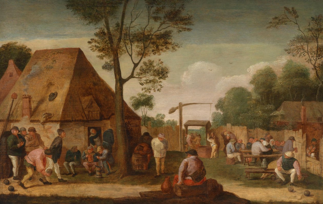 Vidéki élvezetek a szabadban alkotó: Circle of Adriaen Brouwer