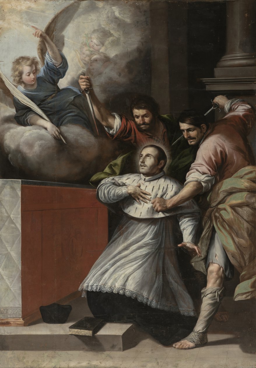 San Pedro Arbués mártíromsága alkotó: Circle of Antonio del Castillo y Saavedra
