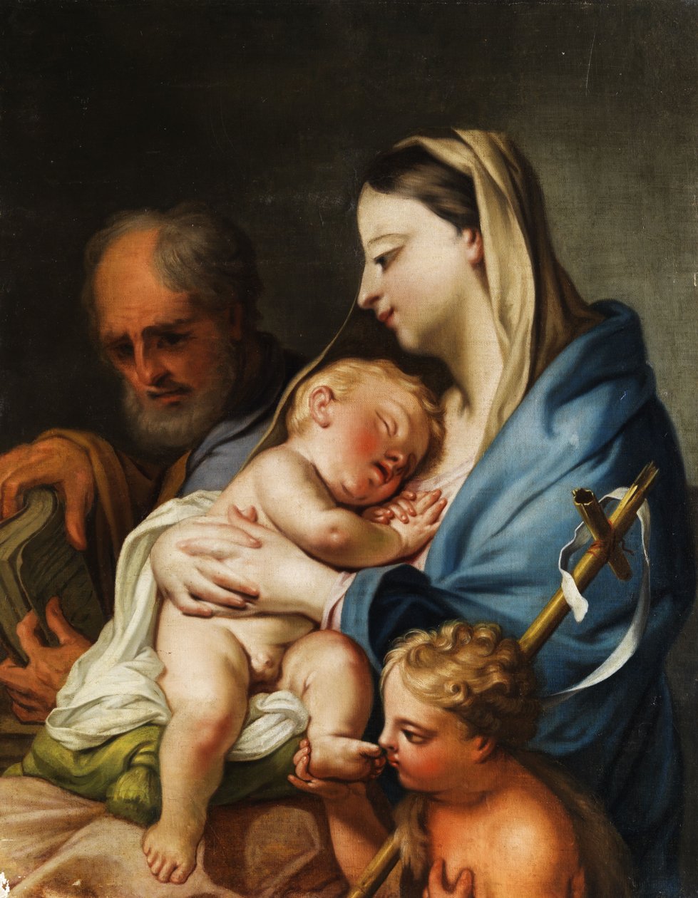 Szent Család a fiúval, Johnnal alkotó: Circle of Jacopo Amigoni