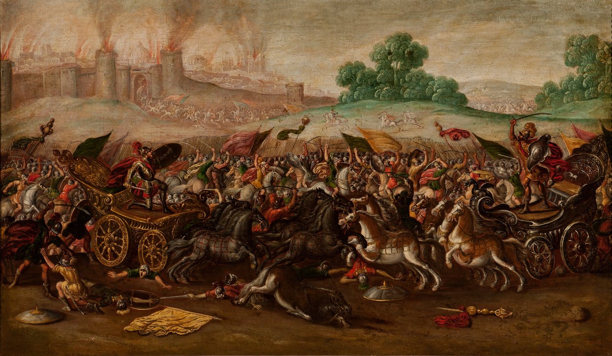 Jeruzsálem felégetése Nabukodonozor hadserege által alkotó: Juan de la Corte
