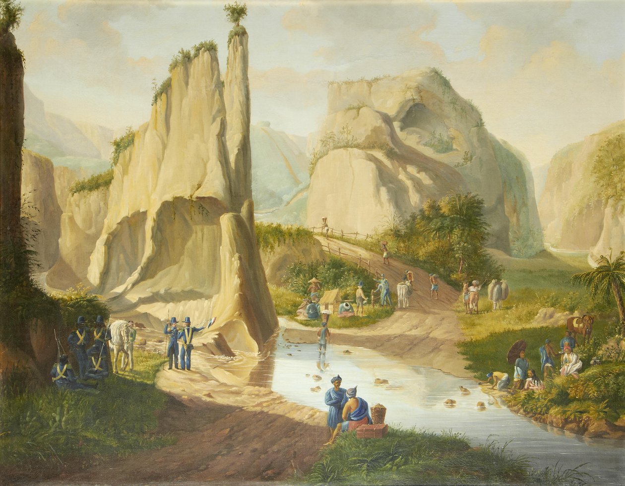 Táj Holland Kelet-Indiában alkotó: Circle of Raden Saleh