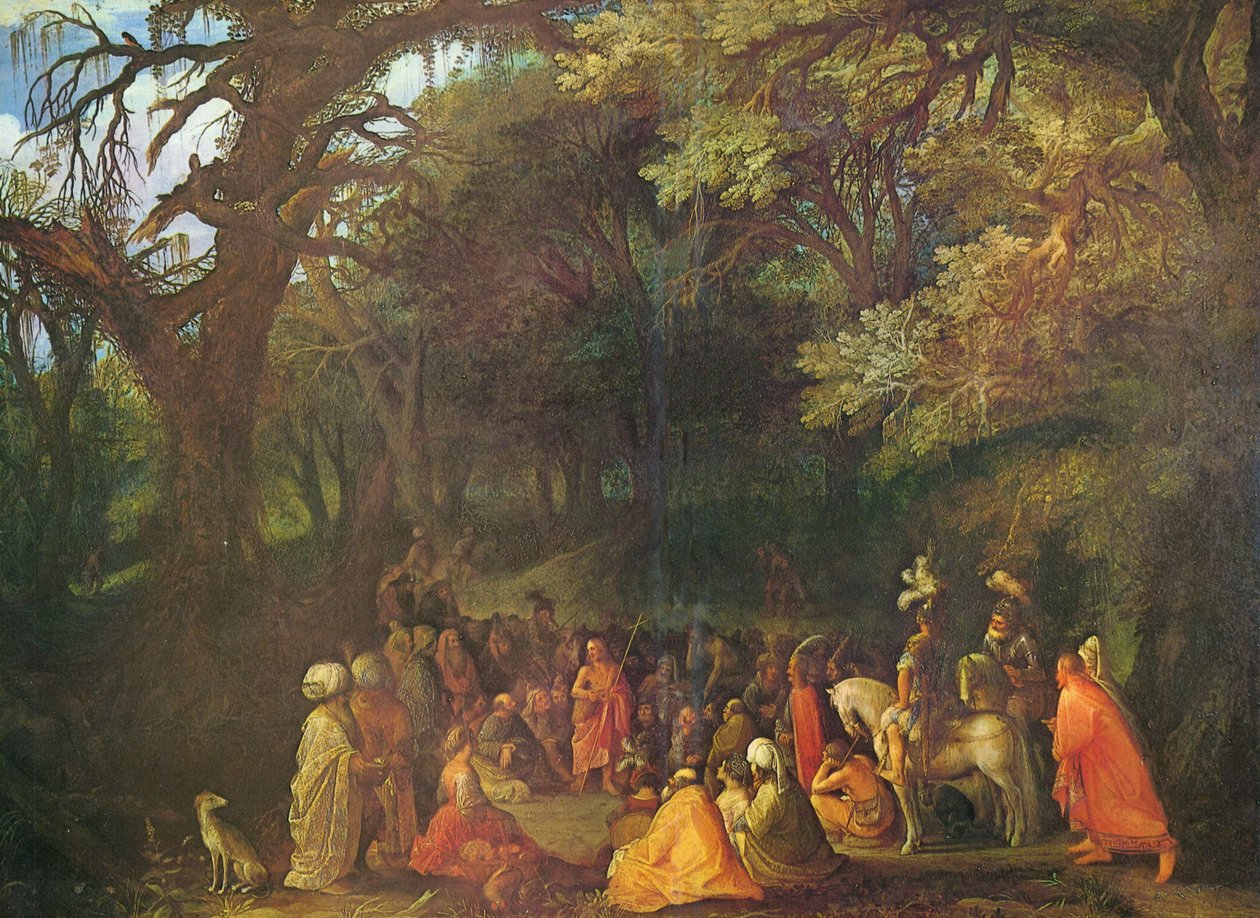Német: Die Predigt Johannes des Täufers Keresztelő János prédikációja alkotó: Circle of Adam Elsheimer