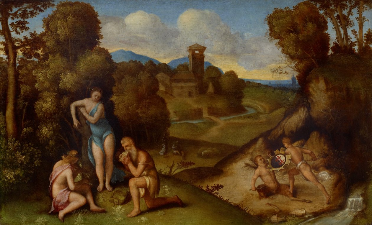 Allegória alkotó: circle of Giorgione